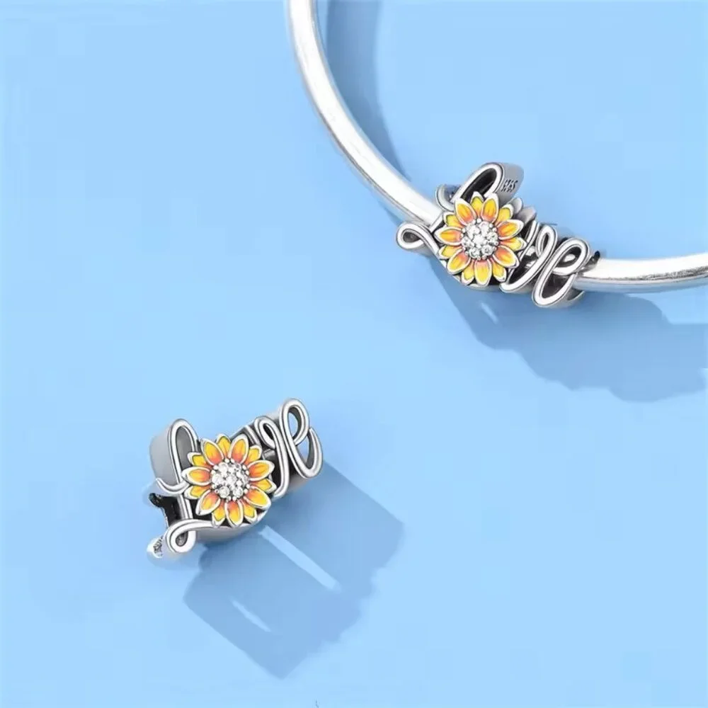 LOVE Sunflower Charm